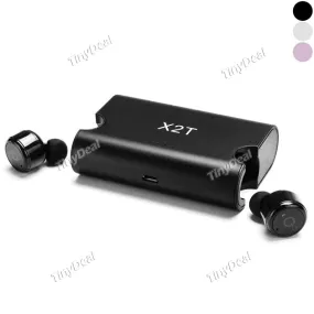 2017 New X2T True Wireless Earbuds TWS Super Mini Headphone CSR Bluetooth 4.2 Earphone w/ 1500mAh Charger Box