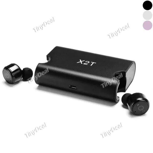 2017 New X2T True Wireless Earbuds TWS Super Mini Headphone CSR Bluetooth 4.2 Earphone w/ 1500mAh Charger Box