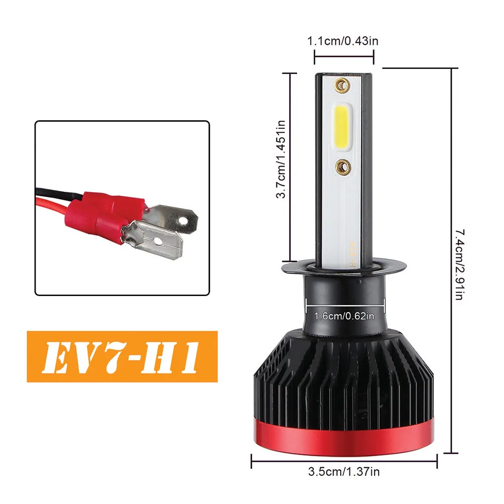2PCS Mini Led Bulb Car Headlight H11 H1 H8 H9 H3 9005 / HB3 9006