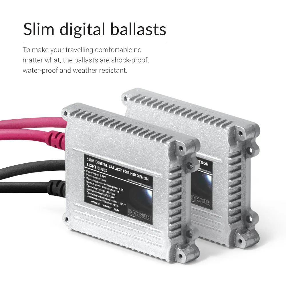 35W HID H3 Conversion Kit with Slim Digital Ballasts