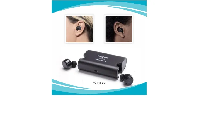 5 Units Professional Mini Invisible Wireless Bluetooth 10.0 Stereo In-Ear Headset Earphone Earbud Earpiece with Hands-free Calling and Microphone