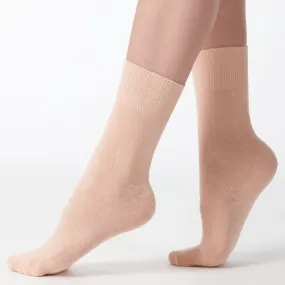 Adult High Performance Cotton Pink Ballet Socks