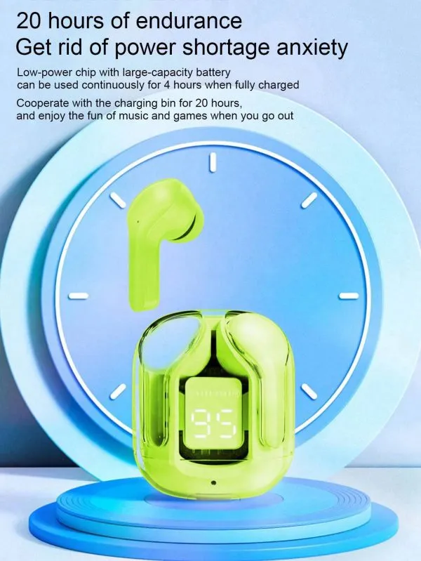 Air31 Earbuds Wireless Crystal Transparent Body | Air 31 Bluetooth Ear Bud Tws Wireless Bluetooth 5.3 Without Pouch (random Color)