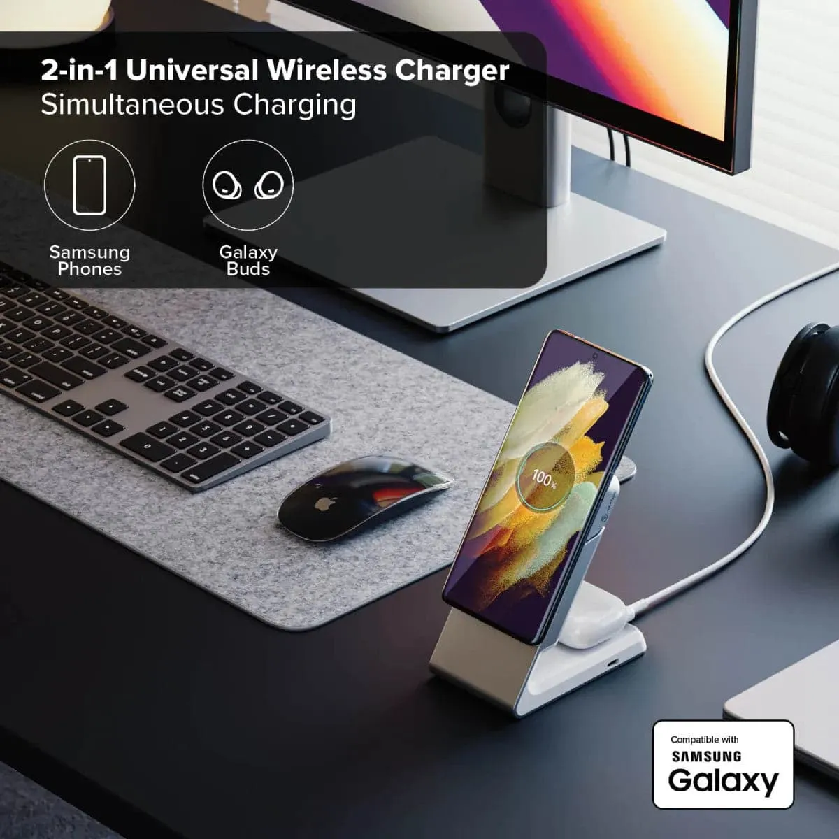 ALOGIC Matrix 2-in-1 Magnetic Wireless Charging Dock