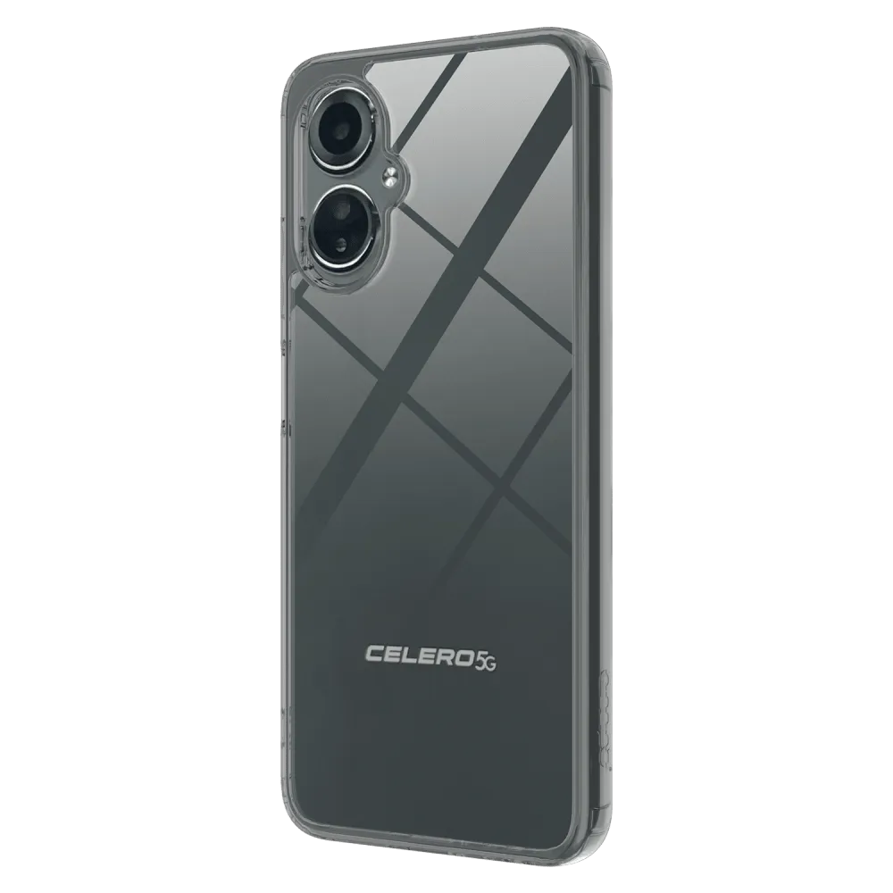 AMPD TPU / Acrylic Crystal Clear Case with Black Bumper for Celero 5G (Gen 3) by AMPD