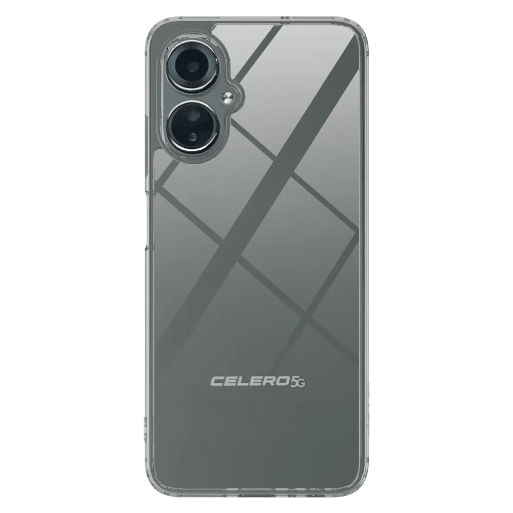 AMPD TPU / Acrylic Crystal Clear Case with Black Bumper for Celero 5G (Gen 3) by AMPD