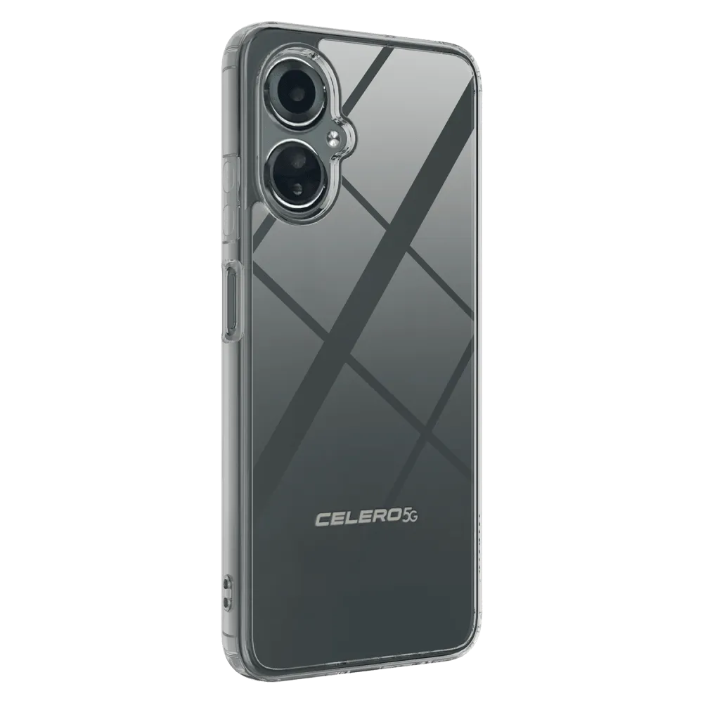 AMPD TPU / Acrylic Crystal Clear Case with Black Bumper for Celero 5G (Gen 3) by AMPD