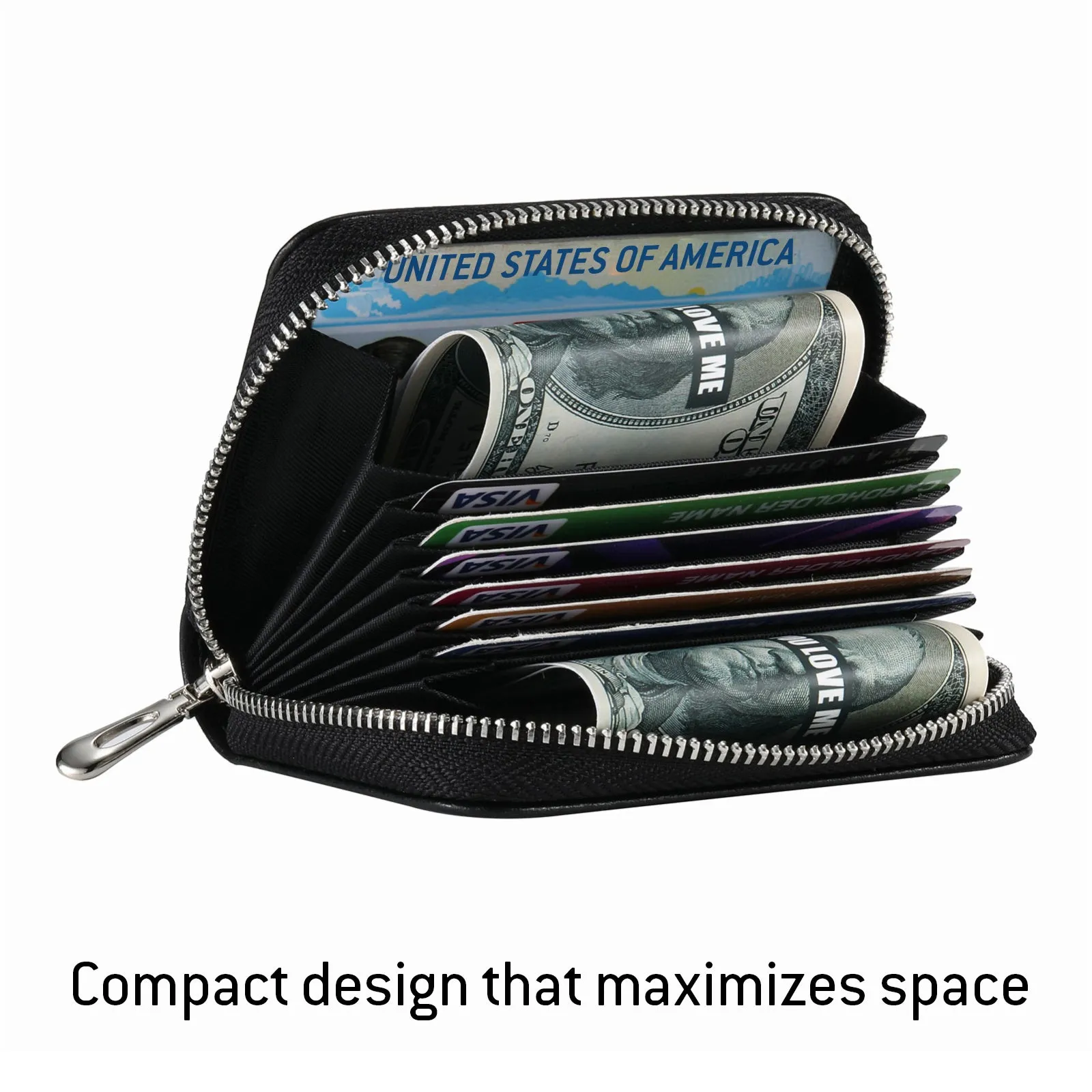 AMZER Zipper RFID Wallet Case for Use With AirTag