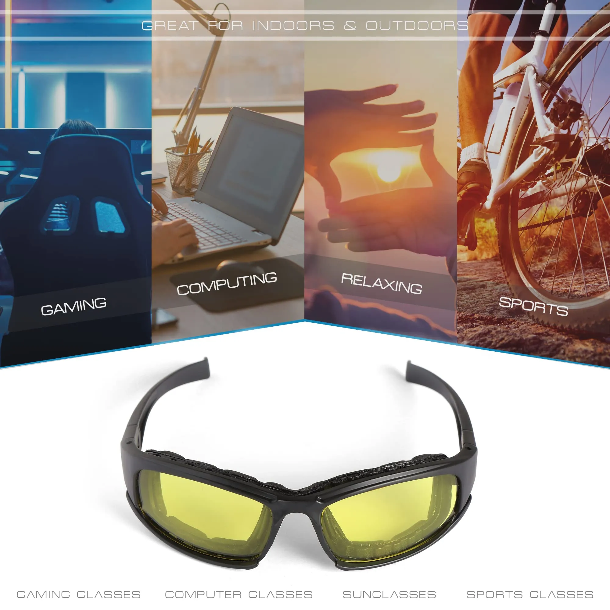 ARCS Trading Blue Light Blocking Gaming Glasses Gamer Glasses for Computer Screen Video Gaming Accessories Gaming Gifts Gaming PC accessories for Men Women Kids