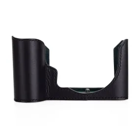 Arte di Mano Half Case for Leica SL2 with Battery Access Door, Covered Style - Black with Black Stitching