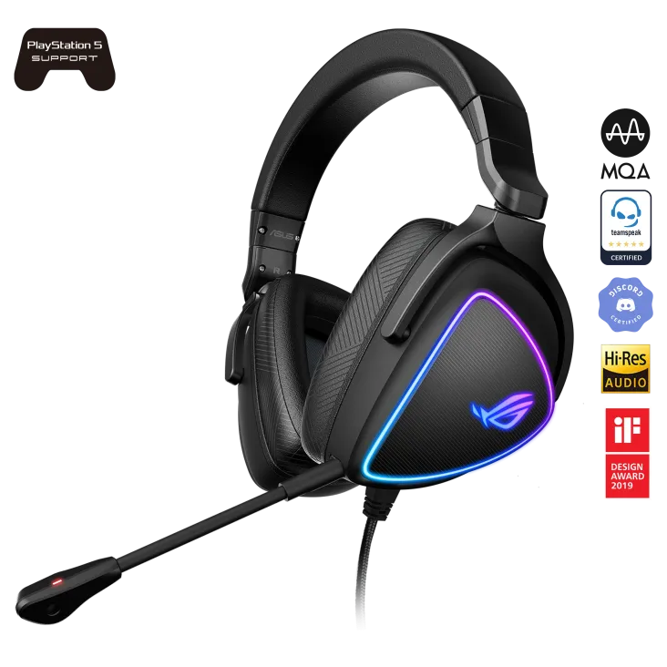 ASUS ROG DELTA S | AI-Powered Noise-cancelling Wired USB-C Gaming Headset