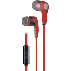 AT&T PE10-RED PE10 In-Ear Stereo Earbuds with Microphone (Red)