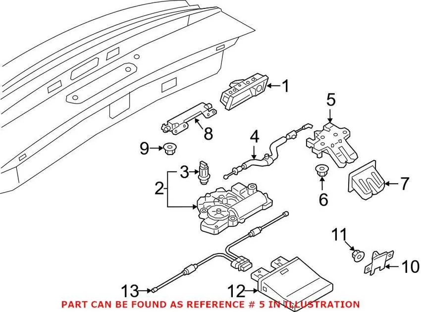 Audi Trunk Lock Actuator Motor 81A827506