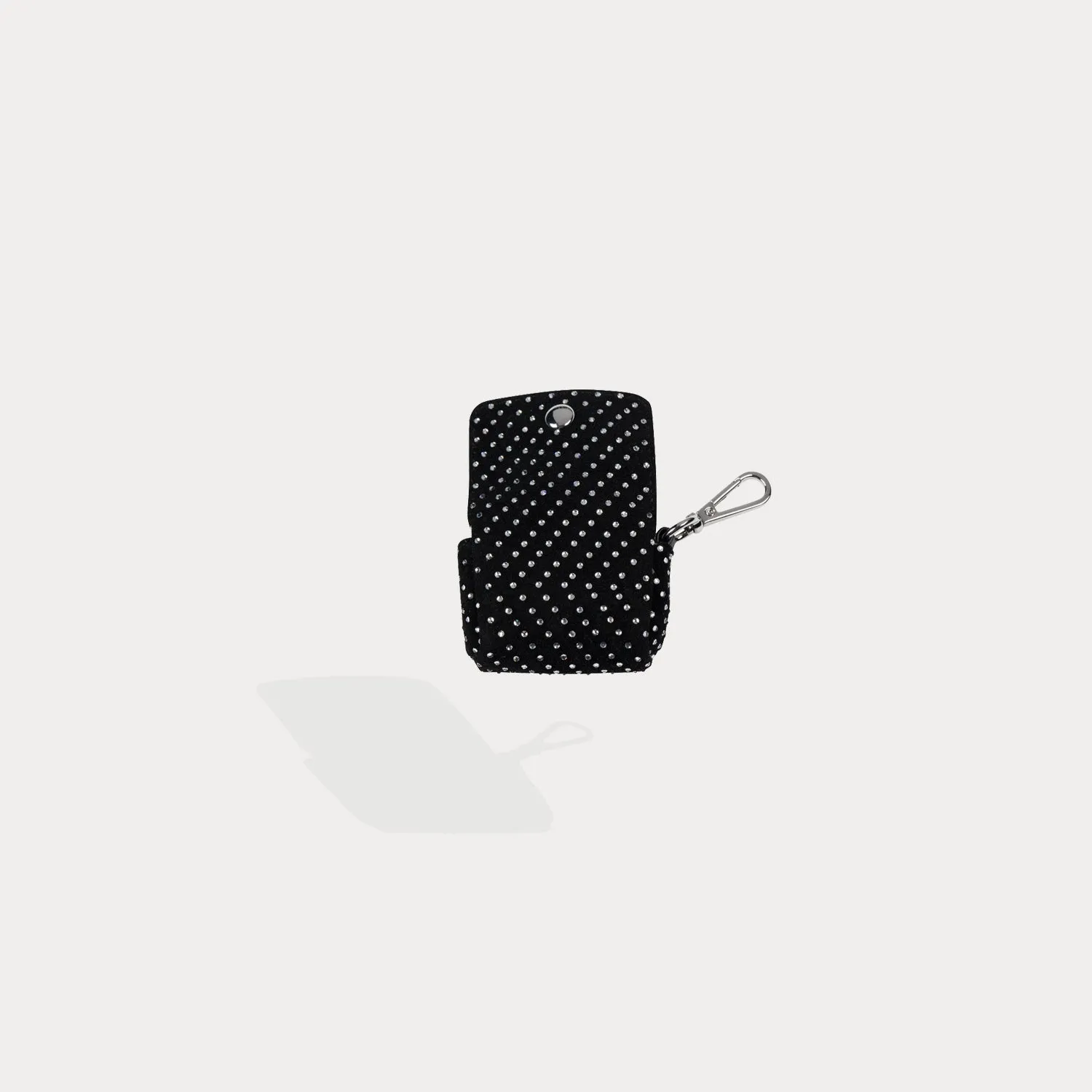 Avery Rhinestone AirPods Clip-On Pouch - Black/Silver