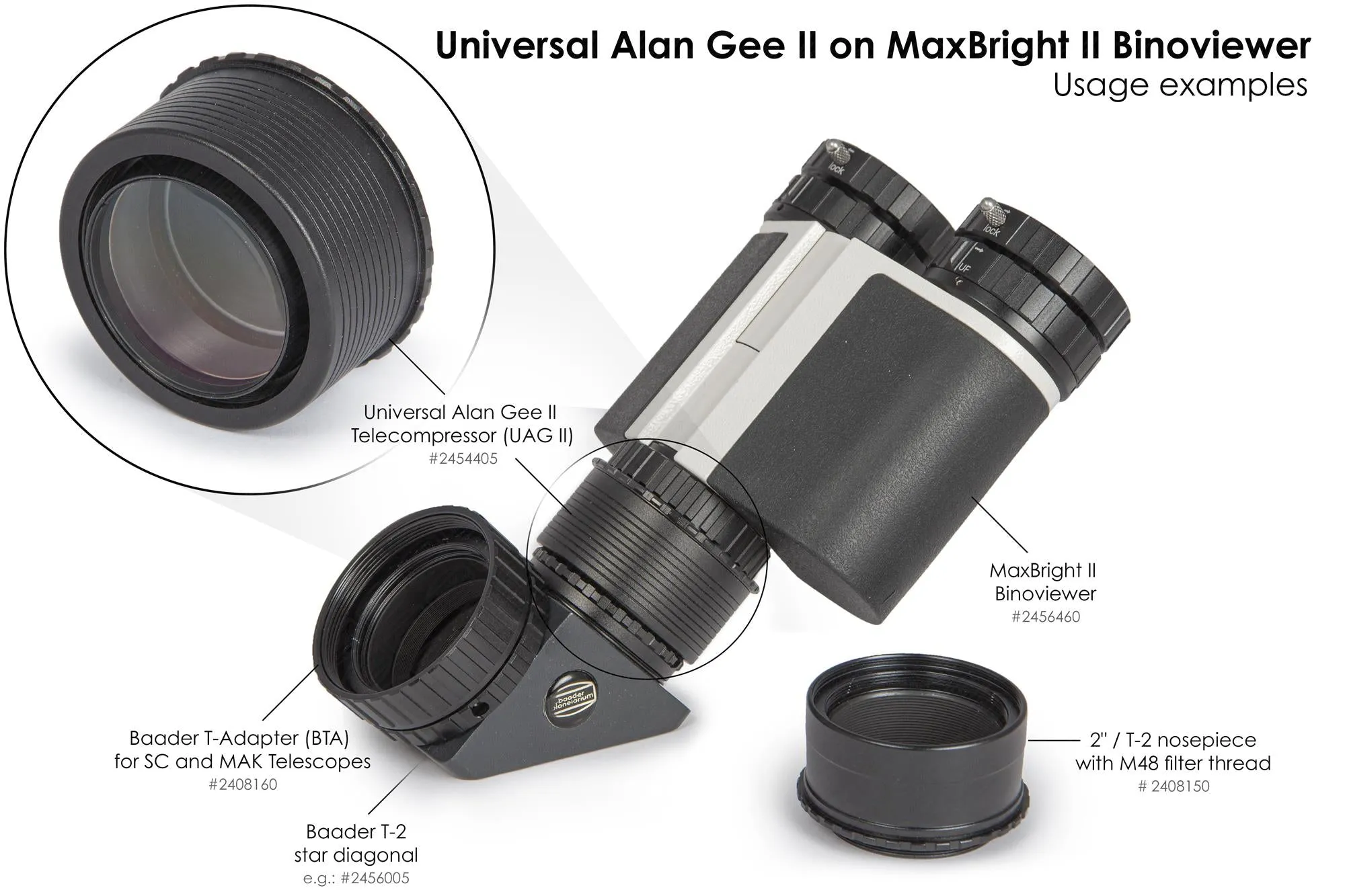 Baader MaxBright® II Binoviewer with Case