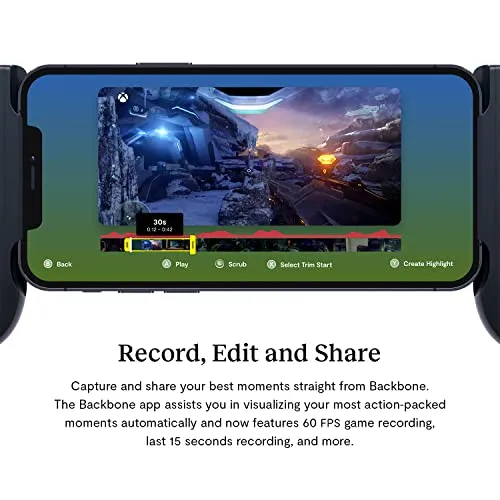 BACKBONE One Mobile Gaming Controller for iPhone (Lightning) - Turn Your iPhone into a Gaming Console - Play Xbox, PlayStation, Call of Duty, Fortnite, Roblox, Minecraft, Genshin Impact & More