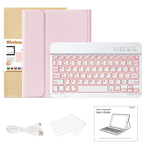 besky Keyboard Case for iPad Pro 11 inch (4th, 3th Generation) & Air Series Products (Air 6th, 5th, 4th Generation), with Wireless Detachable Backlit Keyboard and Case - Pencil Holder