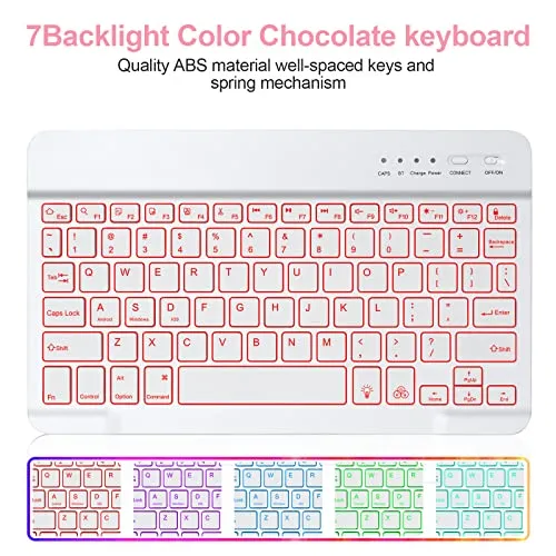 besky Keyboard Case for iPad Pro 11 inch (4th, 3th Generation) & Air Series Products (Air 6th, 5th, 4th Generation), with Wireless Detachable Backlit Keyboard and Case - Pencil Holder