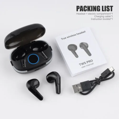 Bluetooth Waterproof Headset TWS 5.4 Wireless Earphone Earbuds Headphones Stereo