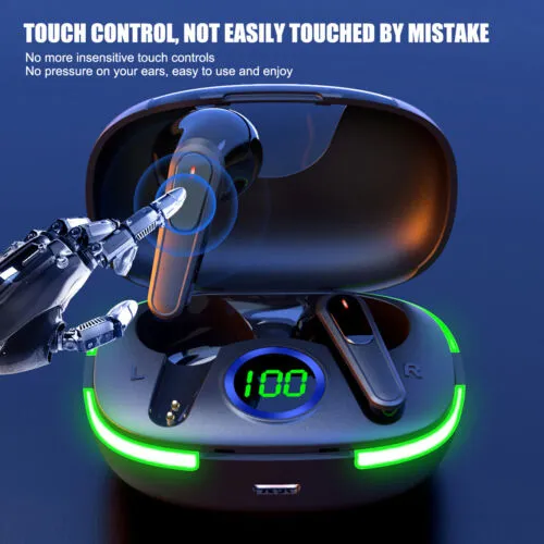 Bluetooth Waterproof Headset TWS 5.4 Wireless Earphone Earbuds Headphones Stereo