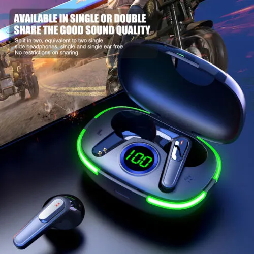Bluetooth Waterproof Headset TWS 5.4 Wireless Earphone Earbuds Headphones Stereo
