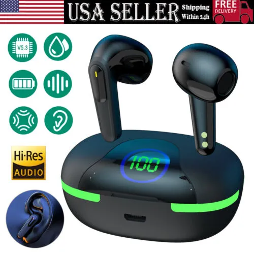 Bluetooth Waterproof Headset TWS 5.4 Wireless Earphone Earbuds Headphones Stereo