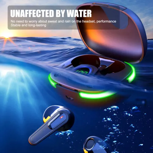 Bluetooth Waterproof Headset TWS 5.4 Wireless Earphone Earbuds Headphones Stereo
