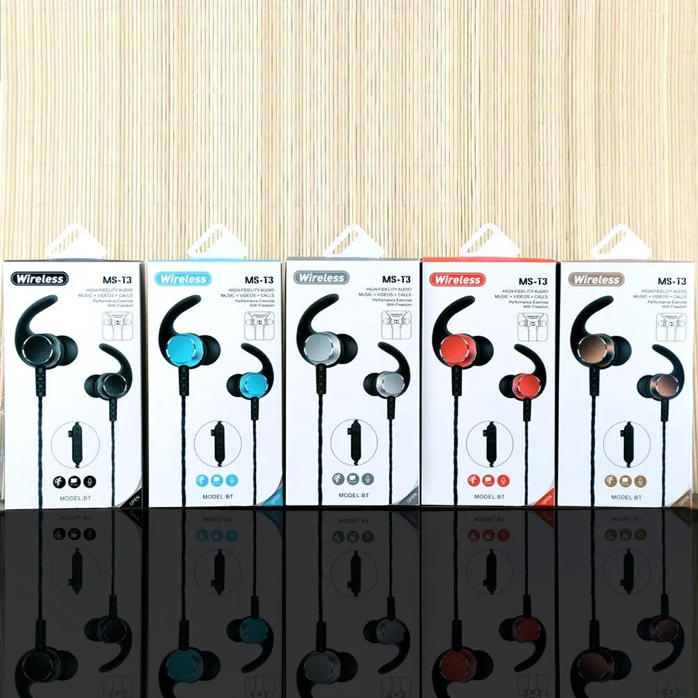 Bluetooth Wireless Sweat-proof Sports Magnetic Earbud Headphones With SD Card Slot by Modes