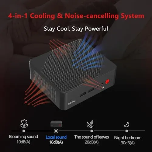 BOSGAME P4 Dual 2.5 GbE LAN Gaming Mini PC Ryzen 7 5700U 16GB RAM 512GB SSD Winodws 11 Pro Mini Computers, Triple 4K Displays (HDMI DP Type-C), Support PS3 Emulator Micro PC, WiFi 6E, BT5.2