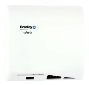 Bradley Aerix Model 2902-28 Cast Iron White Epoxy Universal Voltage ADA