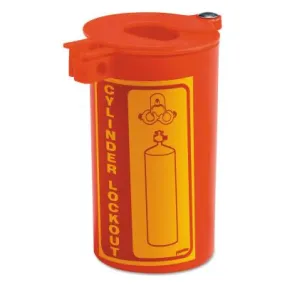 Brady® Gas Cylinder Lockouts, 0.34 in Dia. Shackle, 3.47w x 6.25h, Red, LM023E