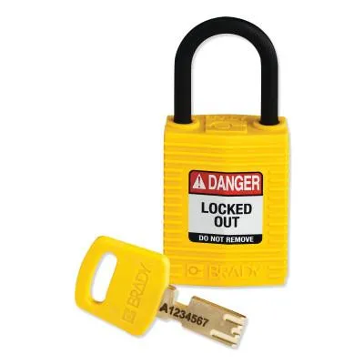 Brady® SafeKey Compact Nylon Lockout Padlocks, CPT-GRN-25PL-KD