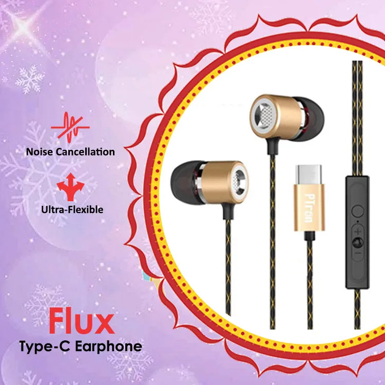 Buy PTron Flux In-Ear Stereo Headphones, Get PTron Cradle USB Type-C Docking Station Charger Free