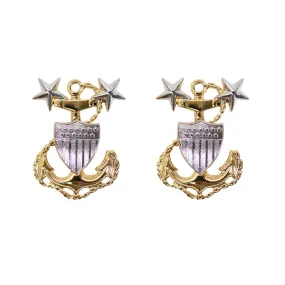 Coast Guard Metal Collar Device: E9 Chief Petty Officer: Master