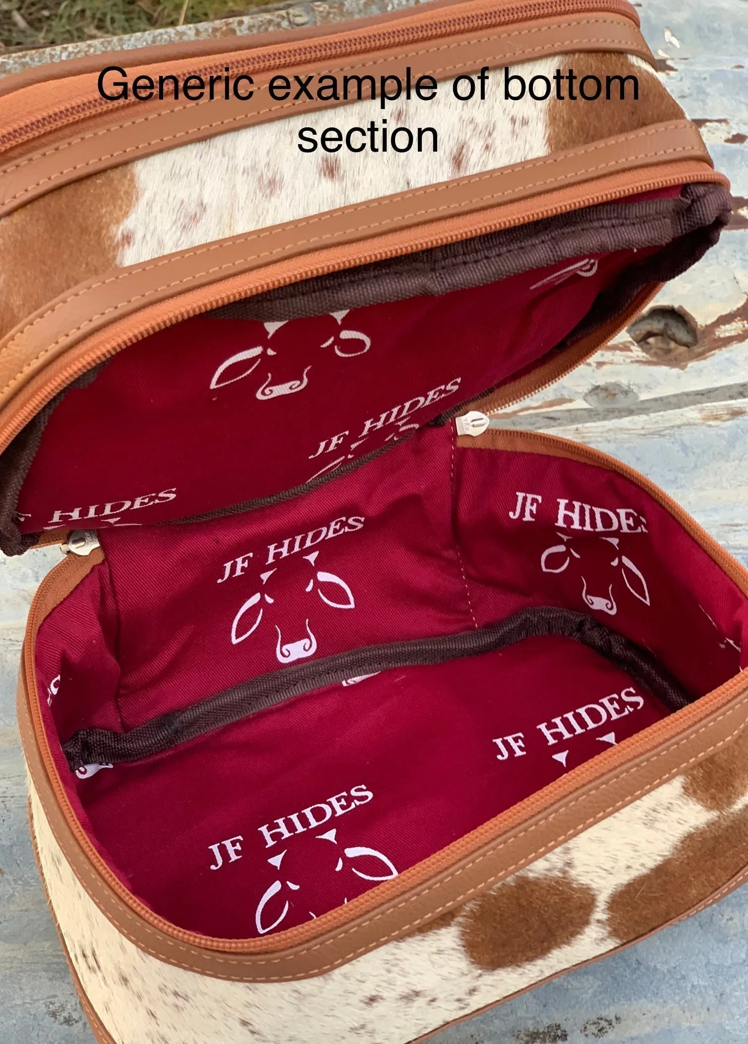 Cowhide Beauty Case #04 Brown