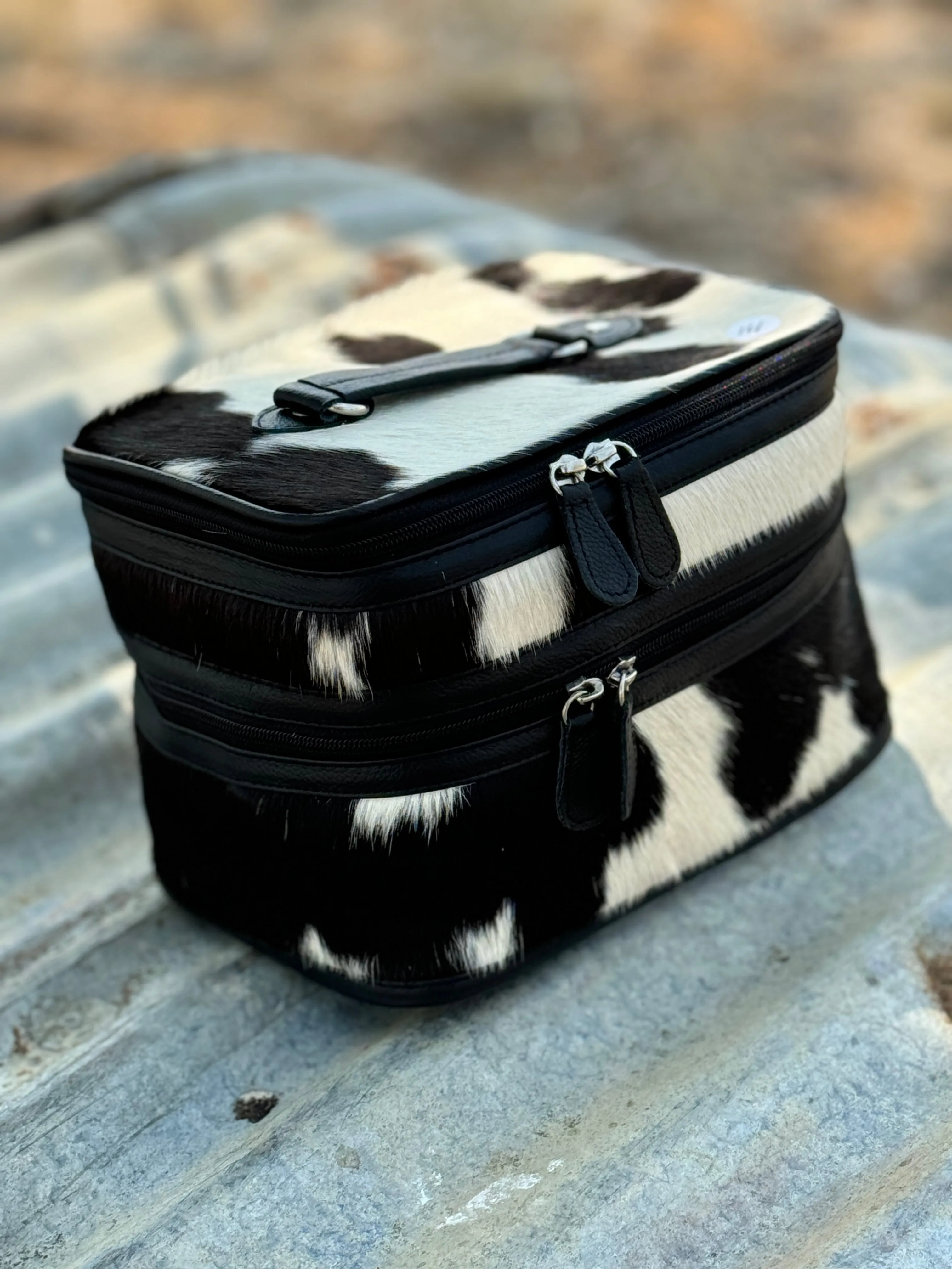Cowhide Beauty Case #14 Black
