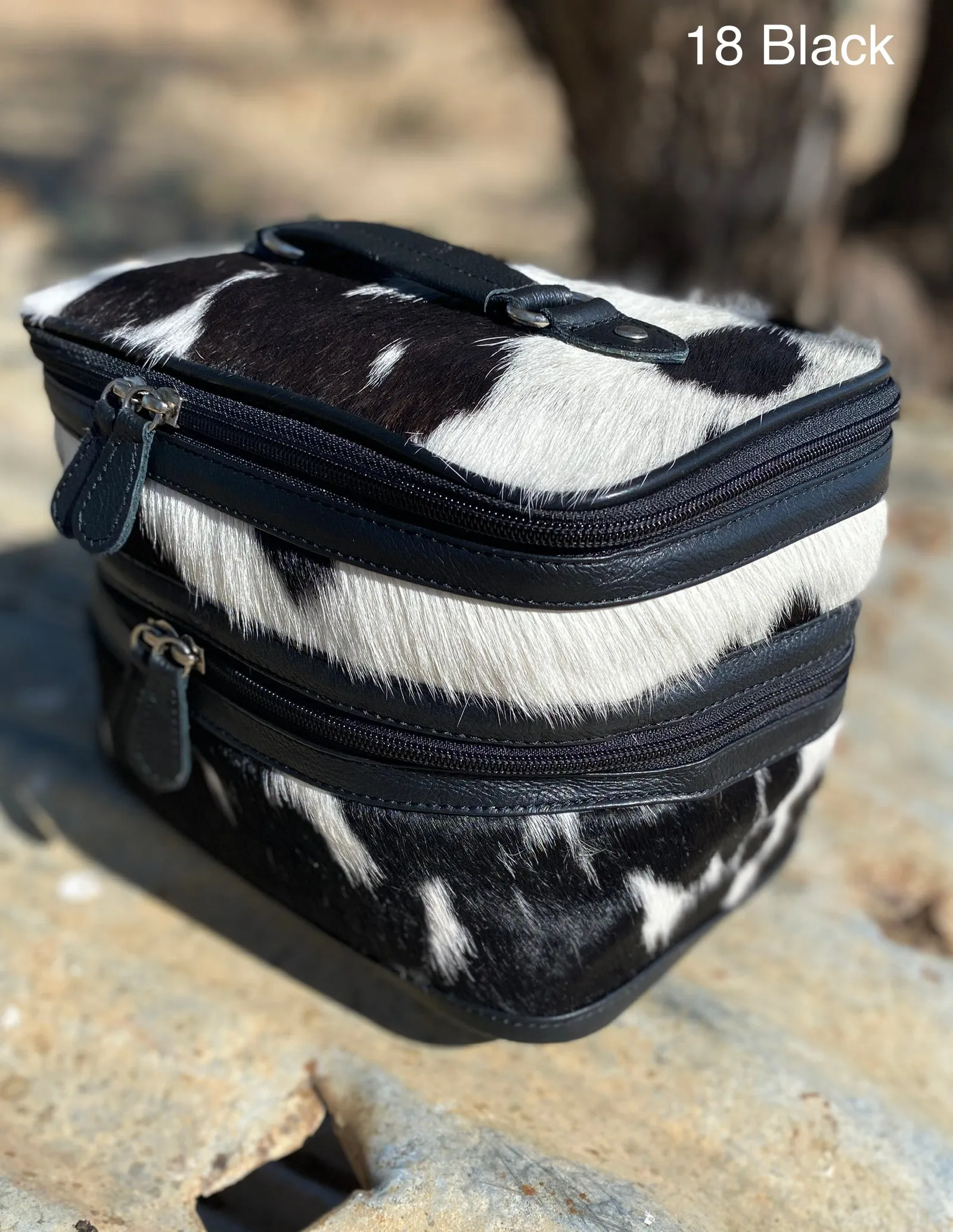 Cowhide Beauty Case #18 Black