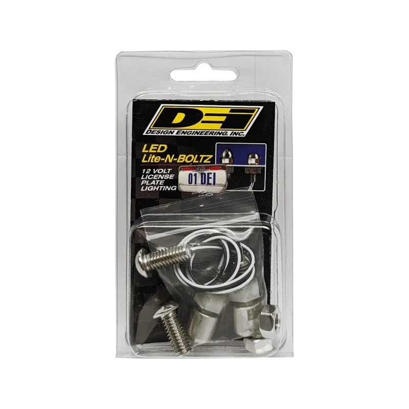 DEI Lite'N Boltz License Plate Bolt Kit - Dome Head - LED Lighted - Stainless - Natural