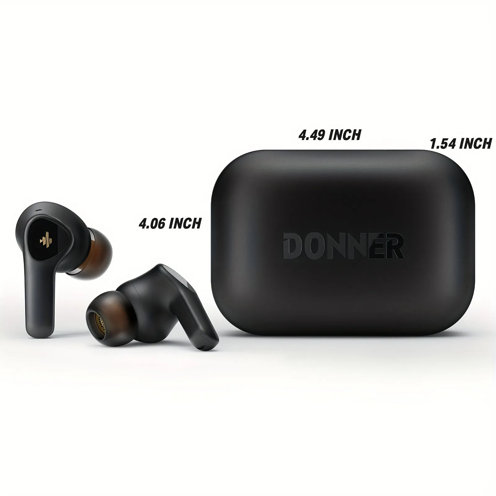Donner Noise Cancelling Wireless Earbuds, Wireless 5.2 Earphones With 4 Mic Clear Calls, 12mm Drivers, App For Custom EQ, 32H Playtime, Fast Charging, Transparency - Dobuds ONE
