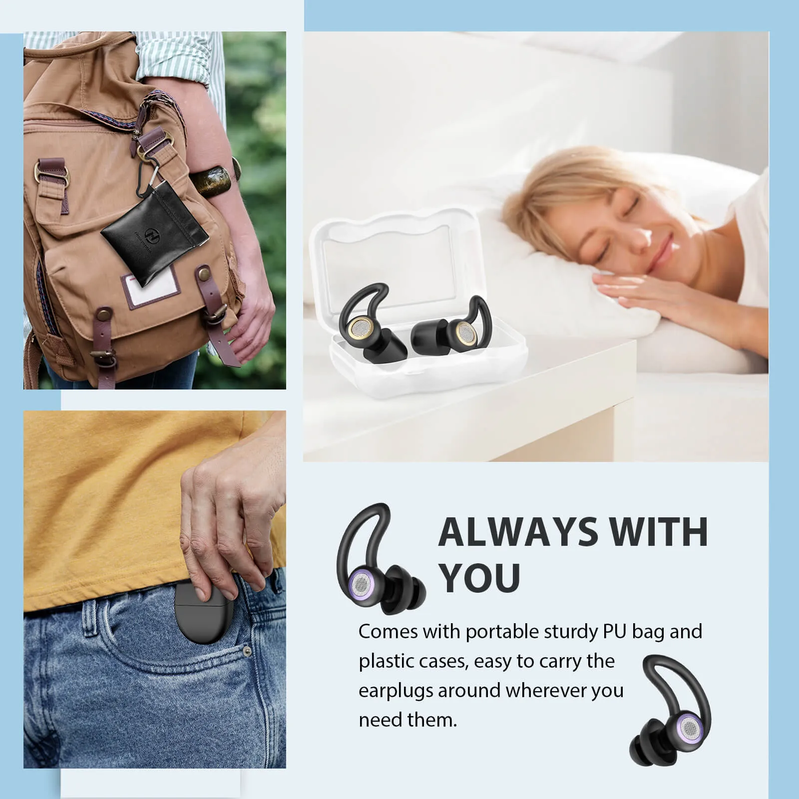 DreamComfort - Hearprotek (30db & 33db) Noise Reduction Sleeping Ear Plugs