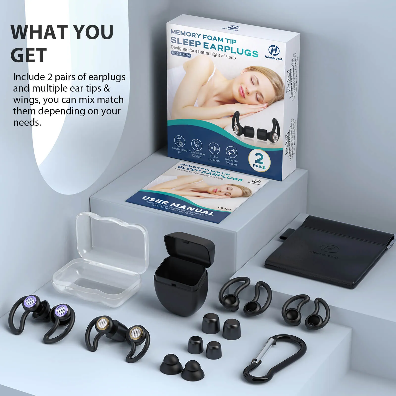 DreamComfort - Hearprotek (30db & 33db) Noise Reduction Sleeping Ear Plugs
