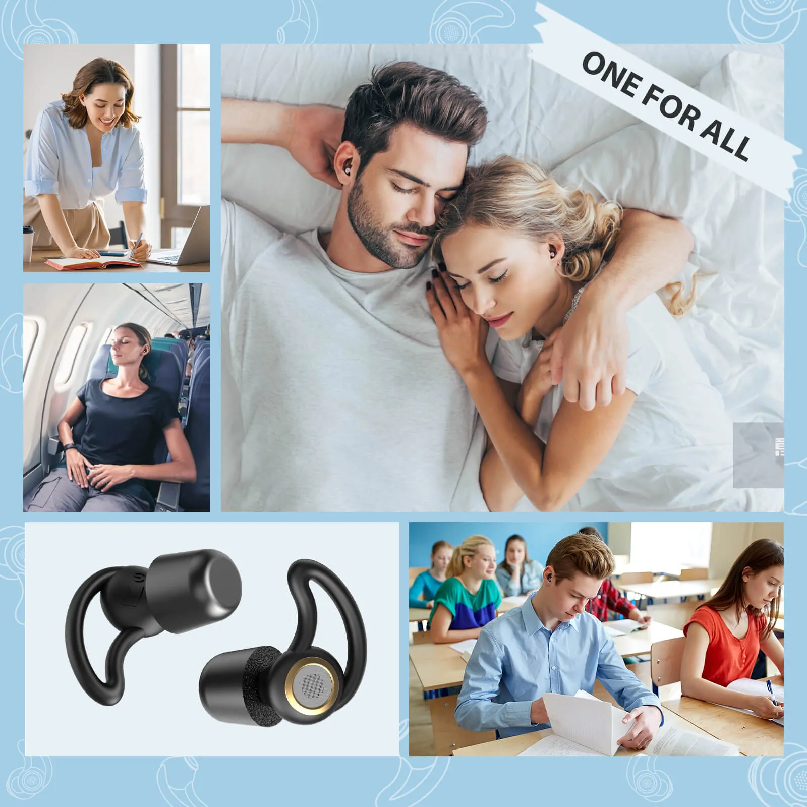 DreamComfort - Hearprotek (30db & 33db) Noise Reduction Sleeping Ear Plugs