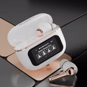DwOTS Touch : Smart Touch Screen Display White Earbuds