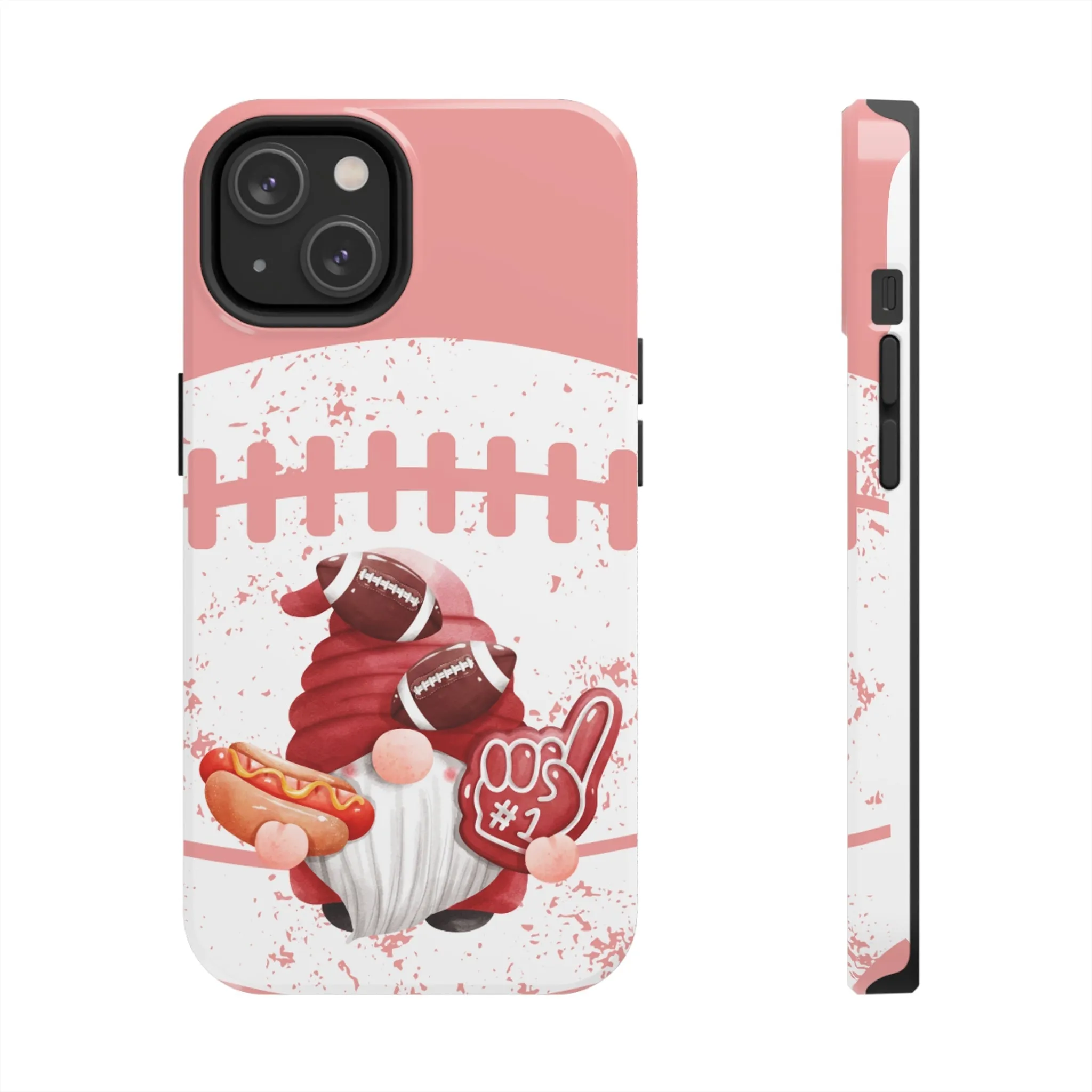 Football Fan Gnome Pink Cell Phone Case - Fun and Sporty Protective Cover