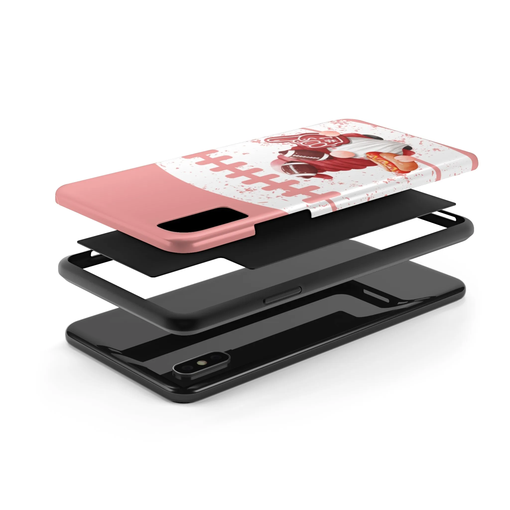 Football Fan Gnome Pink Cell Phone Case - Fun and Sporty Protective Cover