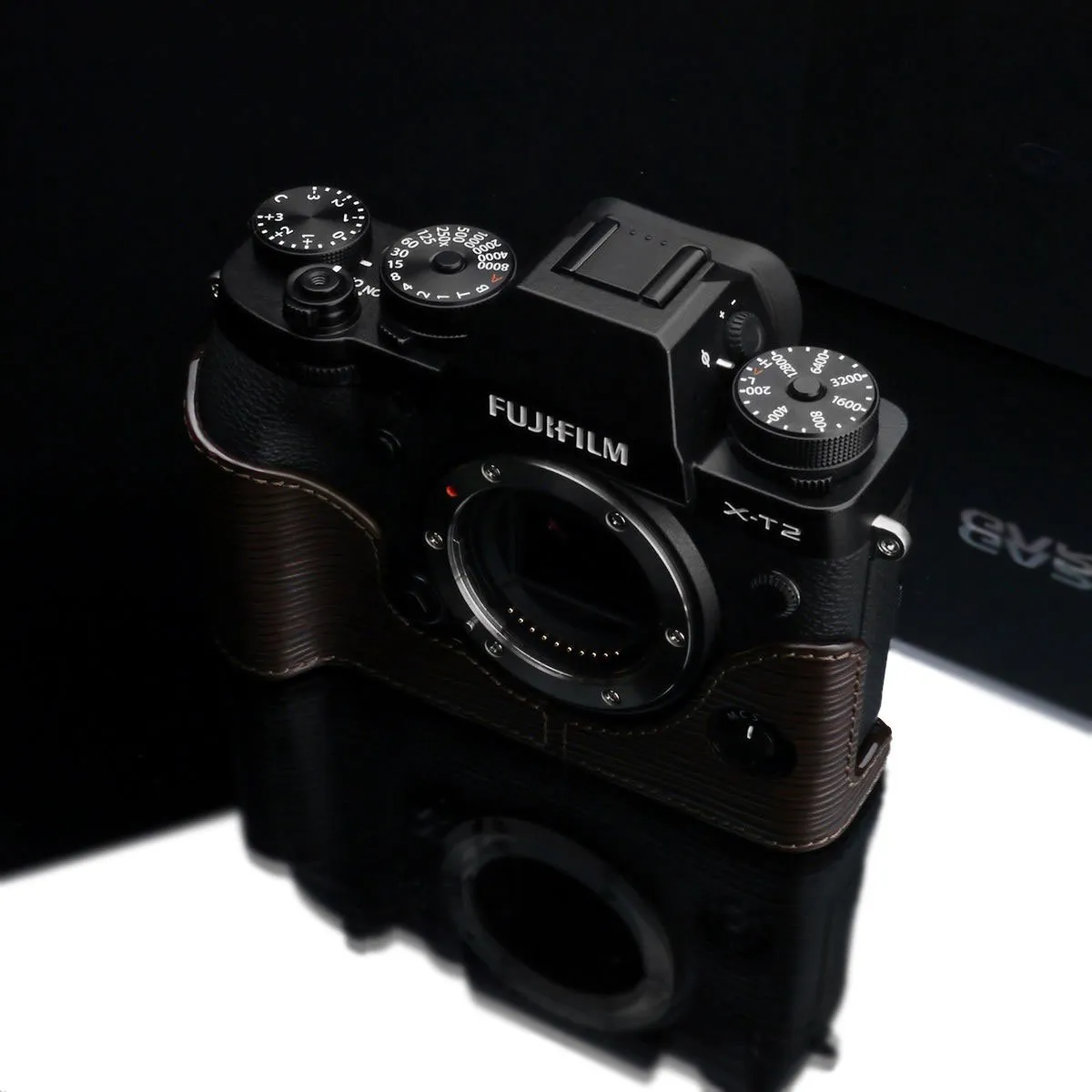 Gariz BL-XT2ABR Leather Camera Half Case Brown for Fujifilm X-T2/X-T3 Fuji X-T2/X-T3