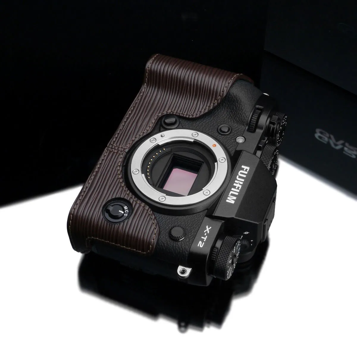 Gariz BL-XT2ABR Leather Camera Half Case Brown for Fujifilm X-T2/X-T3 Fuji X-T2/X-T3