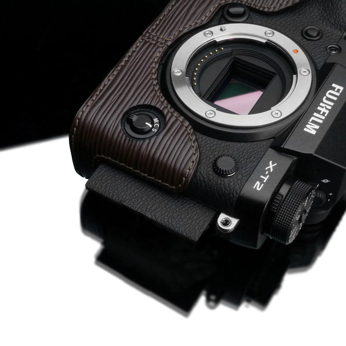 Gariz BL-XT2ABR Leather Camera Half Case Brown for Fujifilm X-T2/X-T3 Fuji X-T2/X-T3