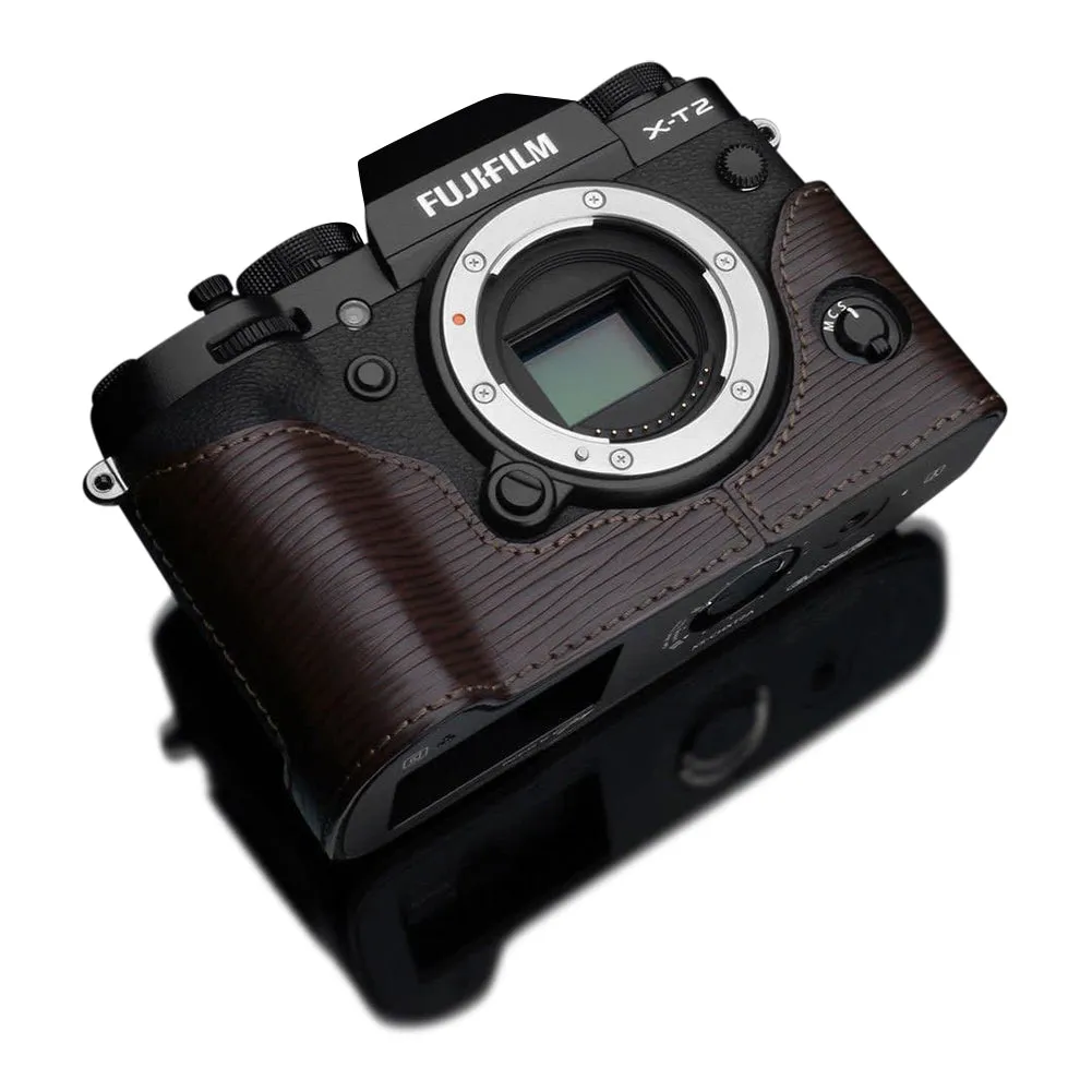 Gariz BL-XT2ABR Leather Camera Half Case Brown for Fujifilm X-T2/X-T3 Fuji X-T2/X-T3