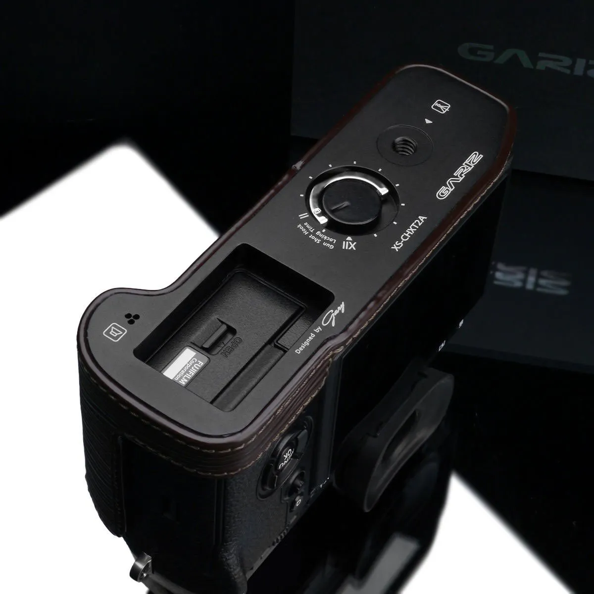 Gariz BL-XT2ABR Leather Camera Half Case Brown for Fujifilm X-T2/X-T3 Fuji X-T2/X-T3